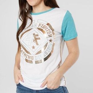 NWT American Fighter Howard Tee T-Shirt in Crystal White Blue Size XS